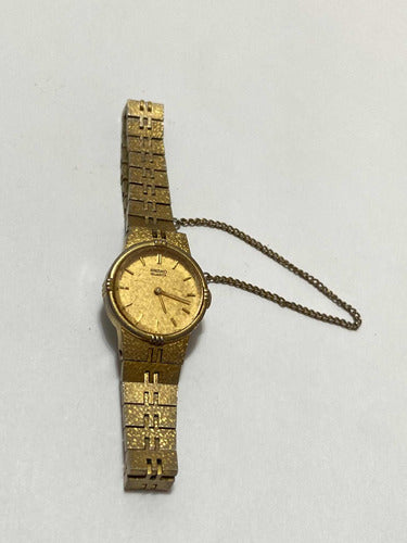 Relógio Antigo Seiko Quartz Dourado Japan 1400-0250