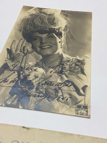 Cartão Postal Antigo Foto Assinada Atriz Libertad Lamarque