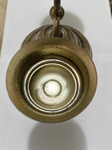 Castiçal Porta Velas Antigo Cor Prata