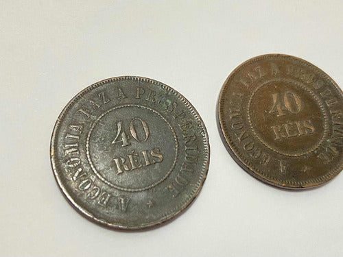 Moeda Antiga 40 Réis 1912 - 2 Moedas