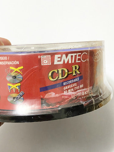 Caixa Cd -r Emtec 80mim/700mb Lacrado Virgem 25uni