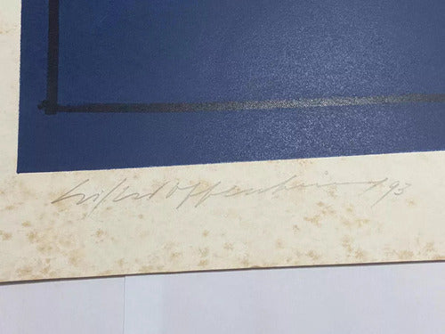 Quadro Gravura Antiga Silvio Oppenheim 93 Geométrica