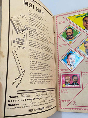 Antigo Album Figurinhas Cavalo De Aço Cromos Educativos