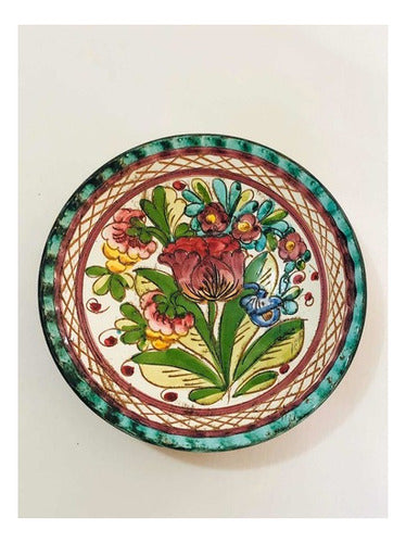 Prato Porcelana Antiga Com Desenho Rosa Flor