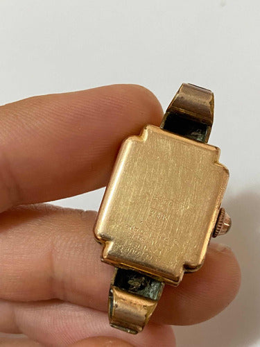 Relógio Antigo Suíço Eska Dourado 20 Microns