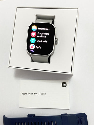 Smartwatch Xiaomi Redmi Watch 4 Prateado/cinza + Pulseira Yt