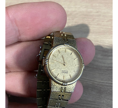 Relógio Antigo Seiko Quartz Dourado Japan 1400-0250