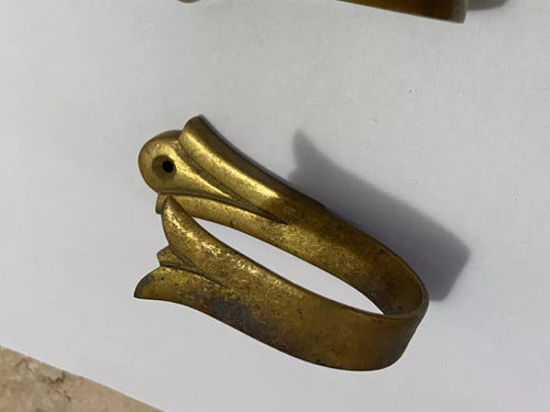 Suportes Antigos De Bronze Para Cortina - 9cm Lote 3