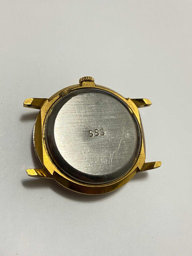 Relógio Antigo Raketa Fabricado Na Russia Dourado E Vermelho