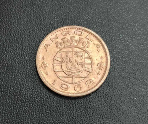 Moeda Antiga Bronze 1962 Angola 20 Centavos