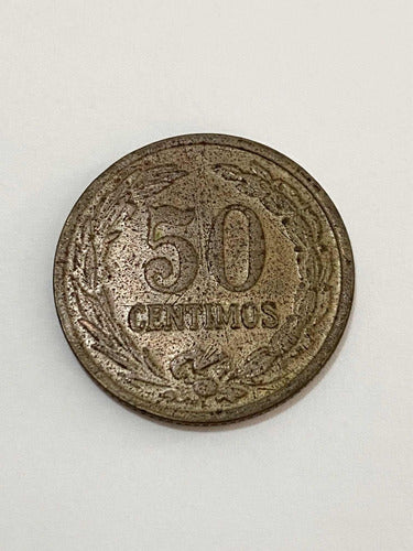 Moeda Antiga 1944 Paraguai 50 Sentimos