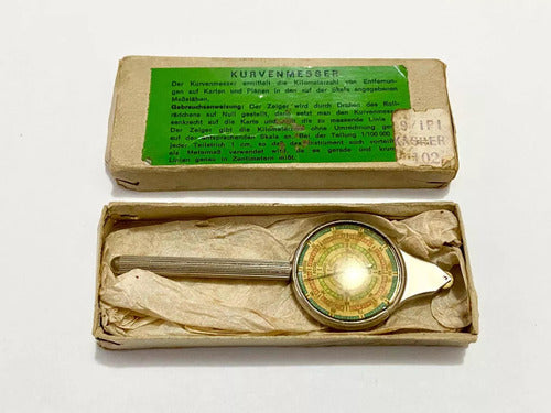 Antigo Medidor De Distancias Em Mapas - Curvímetro Alemão