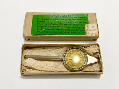 Antigo Medidor De Distancias Em Mapas - Curvímetro Alemão