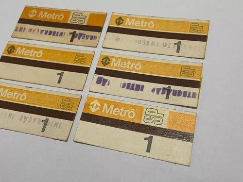 Coleção Bilhetes Antigos Metro Sp