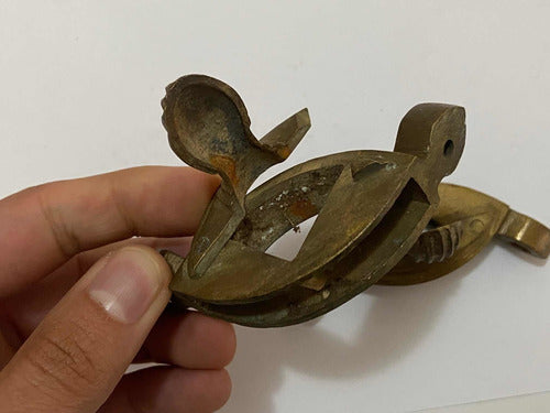 Antigas Peças Fixadoras Cantoneira Decorativas Em Bronze -l4