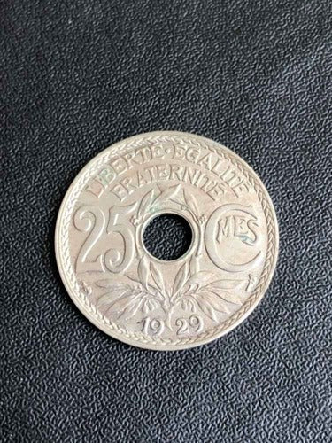 Moeda 1929 França 25 Centimes