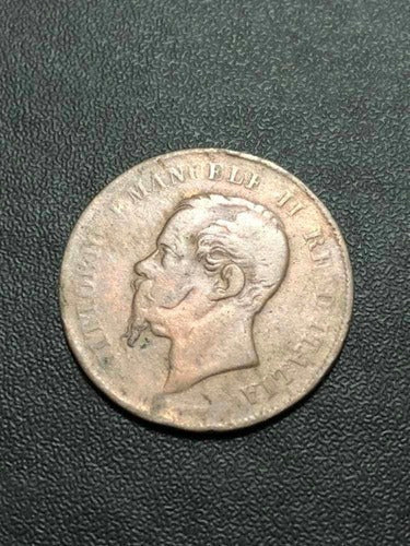 Antiga Moeda 1867 Italia 5 Centesimi