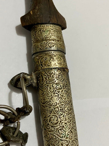 Punhal Antigo Árabe Jambiya Koummya 41cm C/ Bainha