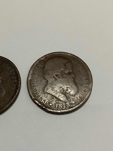 Antigas Moedas 40 Réis - 73 / 74 / 77