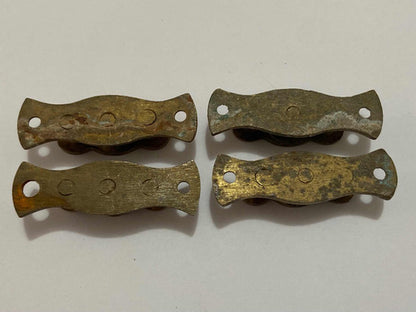 Antigas Roldanas De Bronze Para Cortina - Kit C/ 4