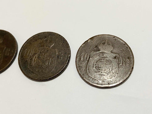 Antigas Moedas 40 Réis - 73 / 74 / 77
