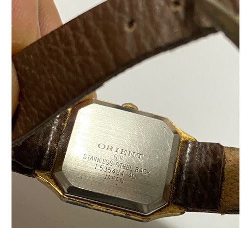 Relógio Antigo Orient Quartz Japan Dourado