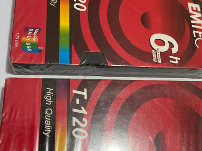 Antigas Fitas Vhs Lacradas Virgem Emtec T-120 6h Lote 3