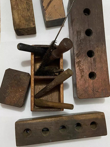 Kit Molde Antigo Recarga Limpeza Munição Arma