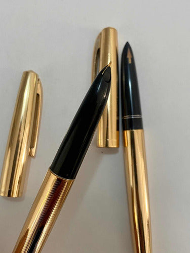 Canetas Antigas Hero 340 e Wing Sung Dourada