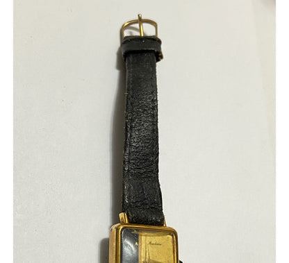 Relógio Antigo Mondaine Dourado E Preto
