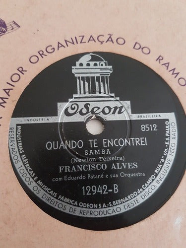 Disco Antigo 78 Rpm Francisco Alves Palavras Amigas