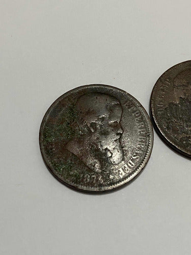 Antigas Moedas 40 Réis - 73 / 74 / 77