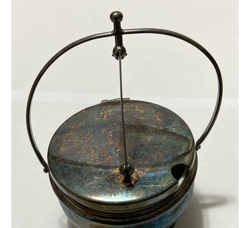 Açucareiro Antigo Em Metal Anos 50 Cor Prata