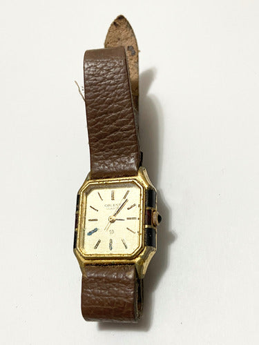 Relógio Antigo Orient Quartz Japan Dourado