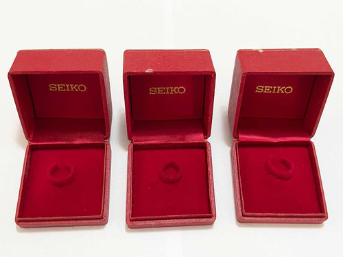 Caixa Porta Relógio Estojo Seiko Original Vermelho