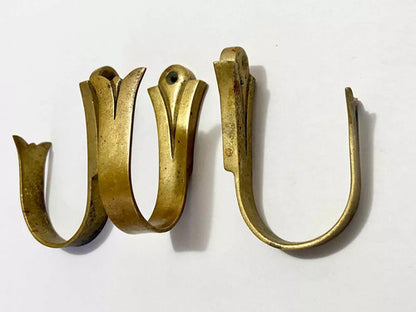 Suportes Antigos De Bronze Para Cortina - 9cm Lote 3