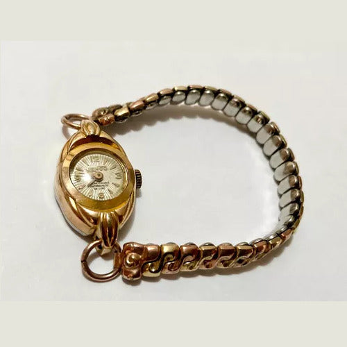 Relógio Antigo Jenco 17 Rubis Dourado Swiss Made 1081 Funcio