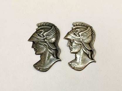 Par De Apliques Antigos Guerreiro Romano Em Metal