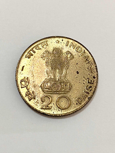 Moeda Antiga India 20 Paise 1971