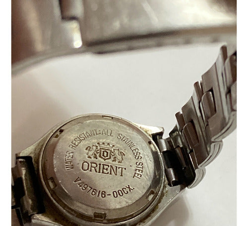 Relógio Antigo Orient Crystal 21 Jewels Japan Fundo Azul