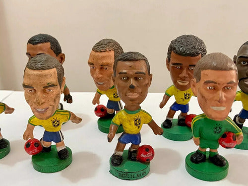 Coleção Bonecos Antigos Coca Cola Mini Craque Brasil Copa 98