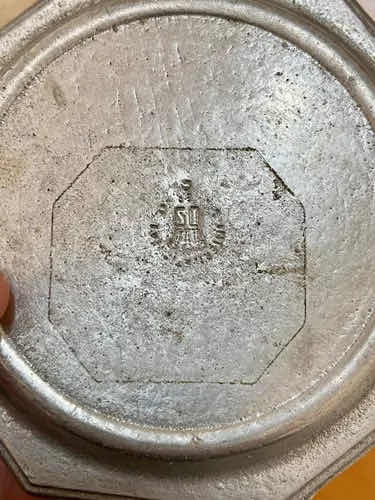 Antigo Porta Copos Águia E Estrelas Americano Usa Cor Prata