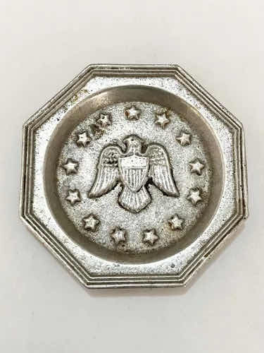 Antigo Porta Copos Águia E Estrelas Americano Usa Cor Prata