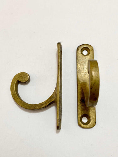 Antigo Suporte Bronze De Parede