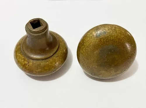 Puxadores Antigos De Bronze Redondo