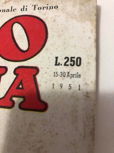 Revista Antiga De Automóveis Auto Italiana 1951