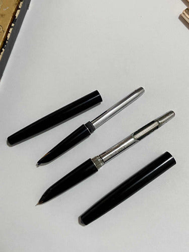 Conjunto Canetas Hero 330 Douradas Antigas C/ Estojo