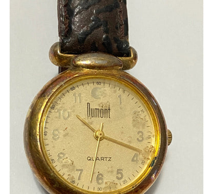 Relógio Antigo Dumont Quartz Dourado