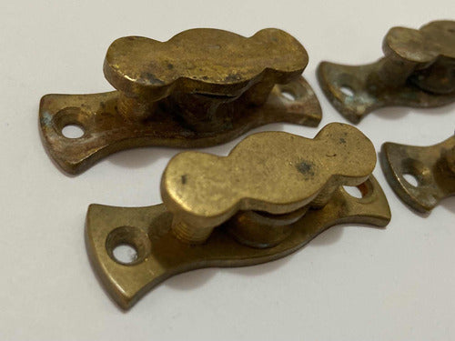 Antigas Roldanas De Bronze Para Cortina - Kit C/ 4