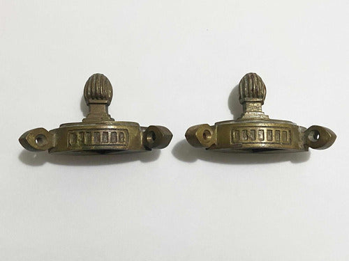 Antigas Peças Fixadoras Cantoneira Decorativas Em Bronze